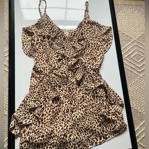 ~Women Cheetah Print Romper Size: M
